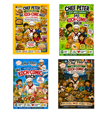 Übersicht der Comic-Kochbücher